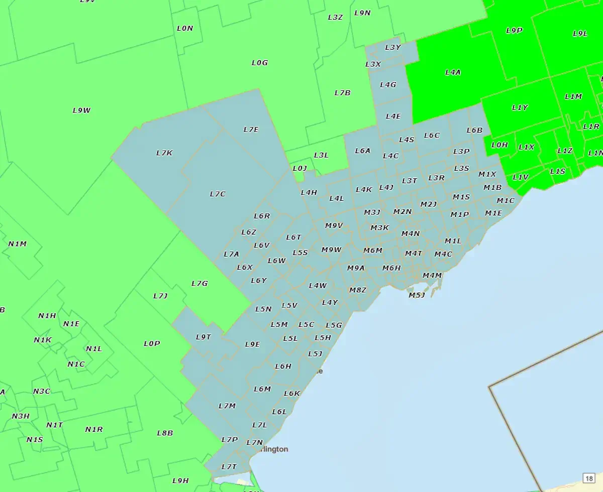 Service area of Aviva Pools Toronto: Greater Toronto Area